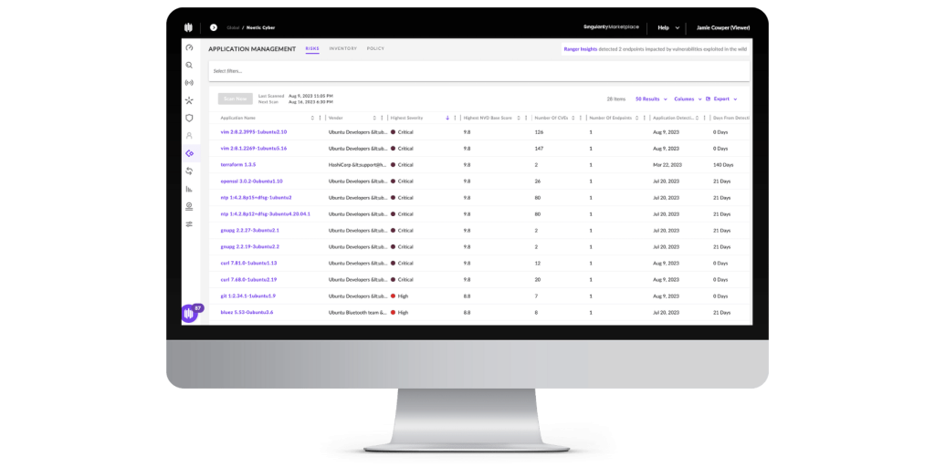 SentinelOne 8 Singularity Vulnerability Management - SentinelOne